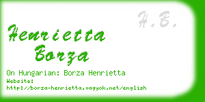 henrietta borza business card